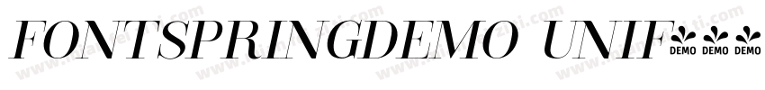 FONTSPRINGDEMO UNIF字体转换